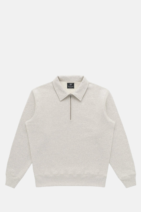 Stadium Loft Knit Quarter Zip Oat Grey