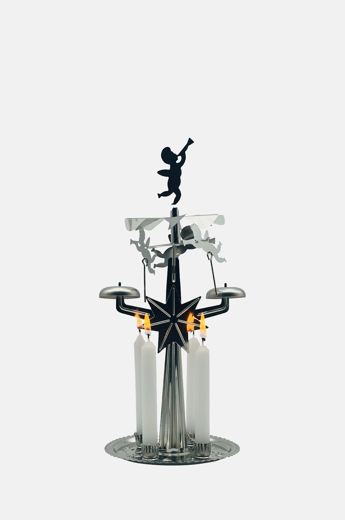 Knox Angel Candle Chime Silver with 4 Candles.