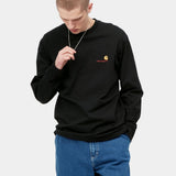 L/S American Script T-Shirt Black