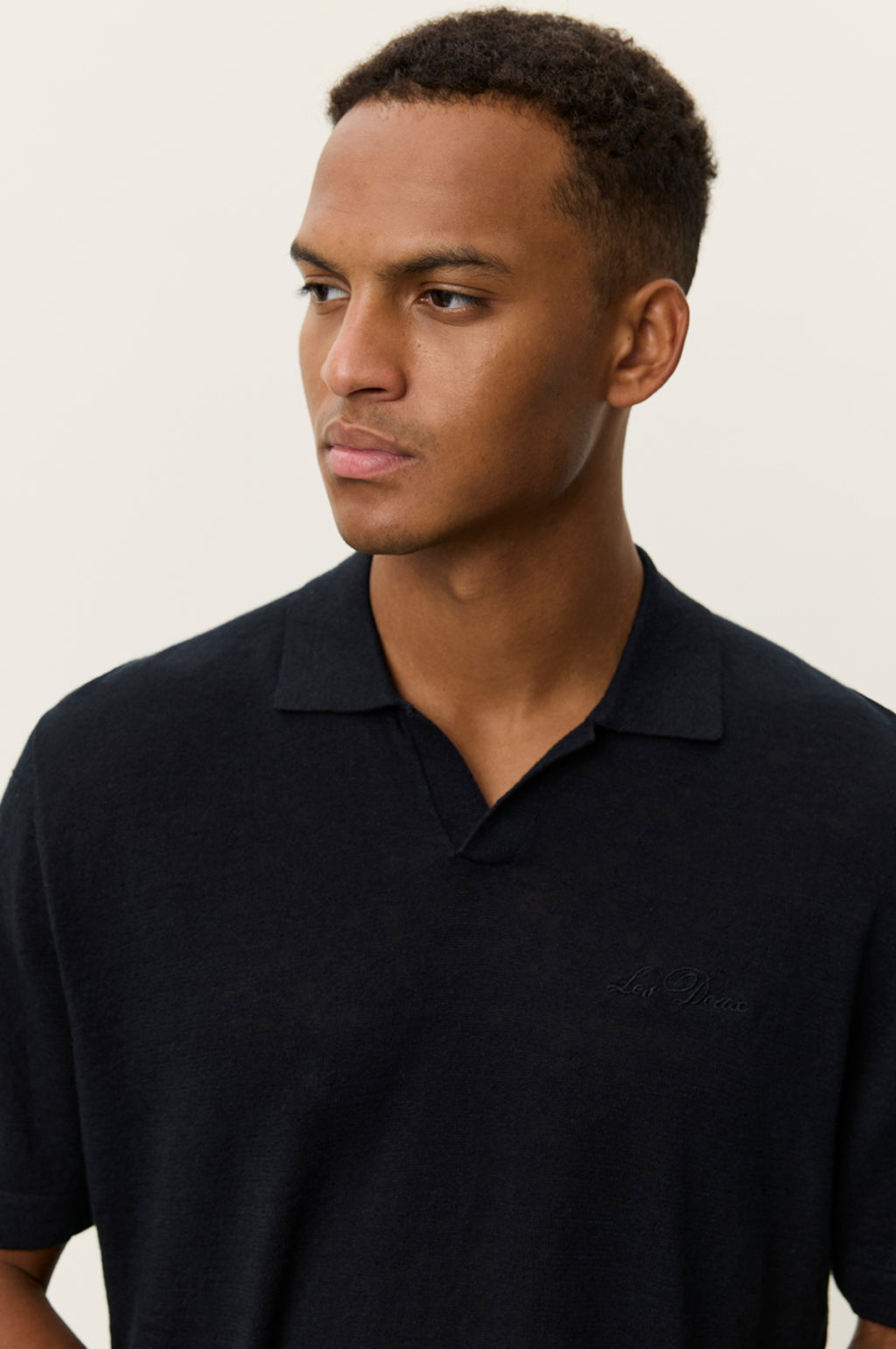 Emmanuel Knit Polo Black