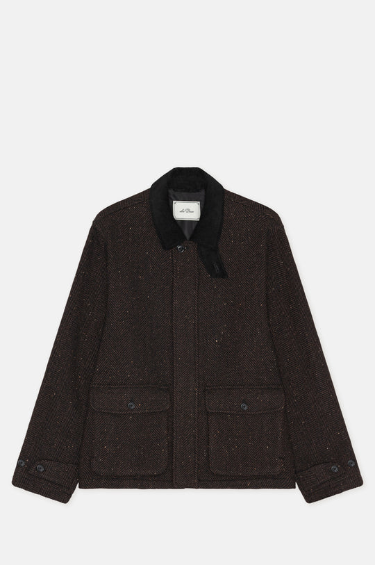 Herringbone Jacket Mole Brown