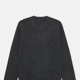 Knitted Roundneck Cardigan Charcoal Melange