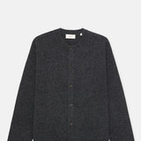 Les Deux Knitted Roundneck Cardigan Charcoal Melange.