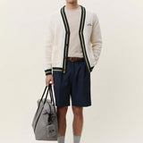 Lace Knitted Cardigan Eggnog White