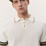 Lace Knitted Polo Eggnog White