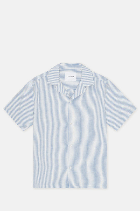 Lukas Stripe Cotton Linen SS Shirt Allure