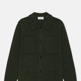 Les Deux Milano Knit Overshirt Rosin Green.