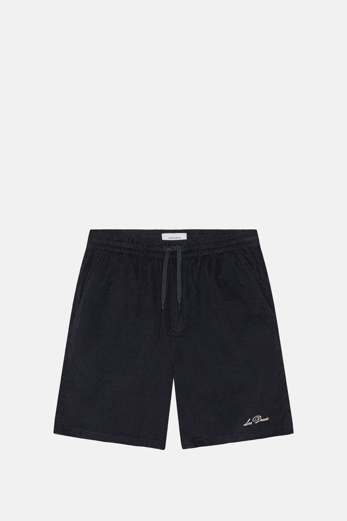 Les Deux Signature Mini Cord Shorts Dark Blue Night.
