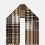 Signature Patchwork Check Scarf Mole Brown