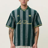 Stripe Jacquard Football Jersey Pine Green