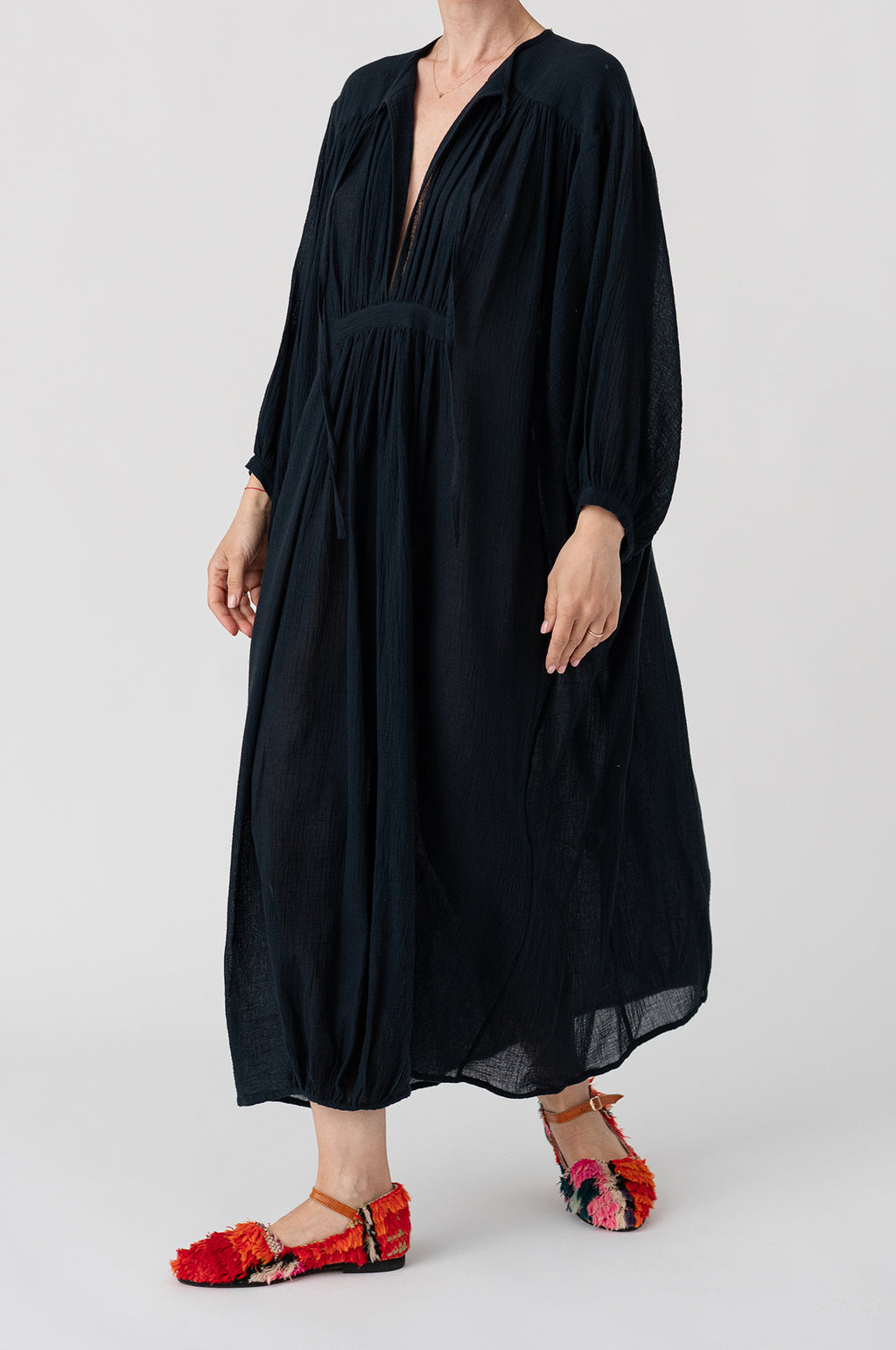 Hazy Nipple Dress Navy