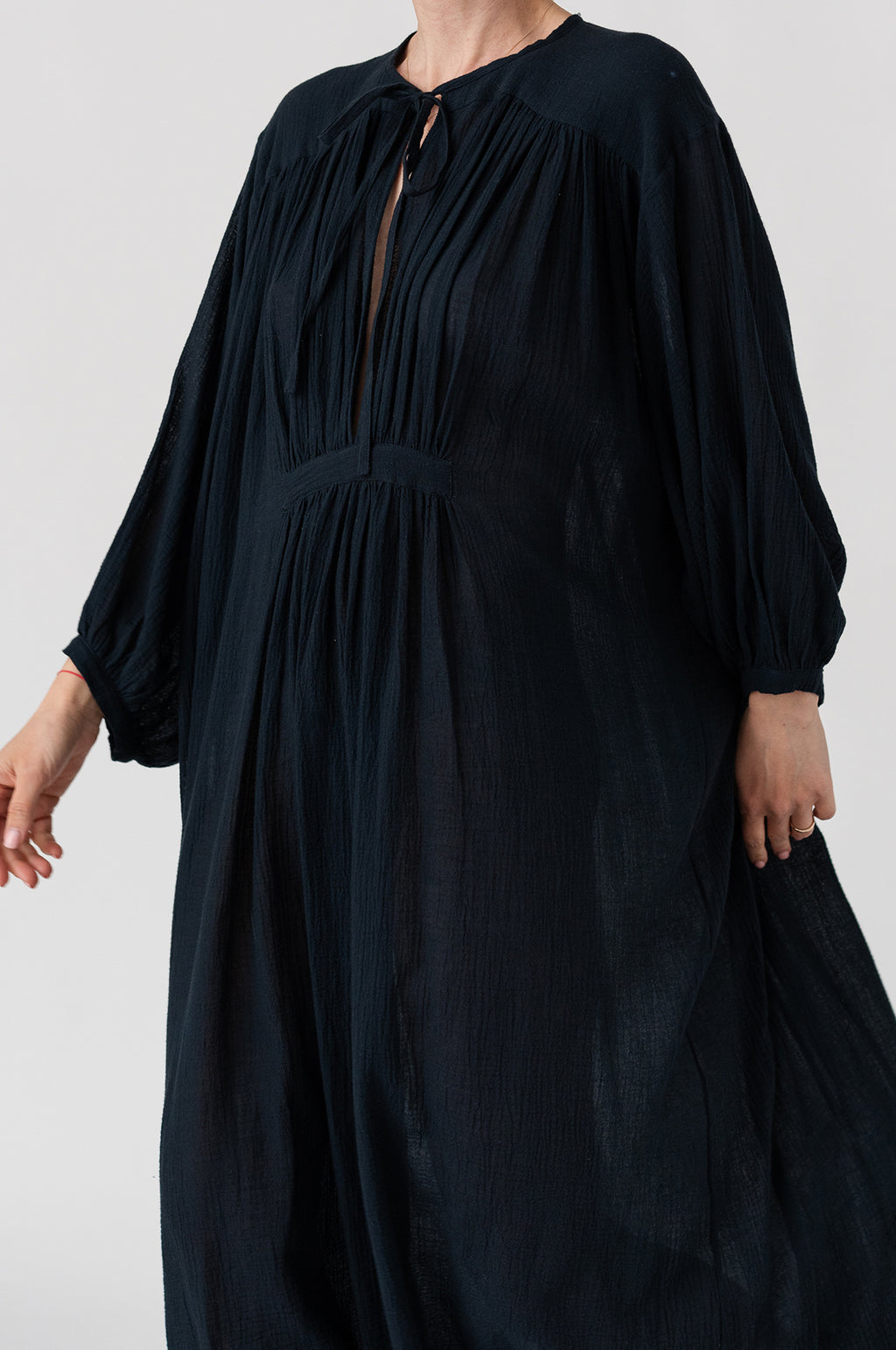 Hazy Nipple Dress Navy