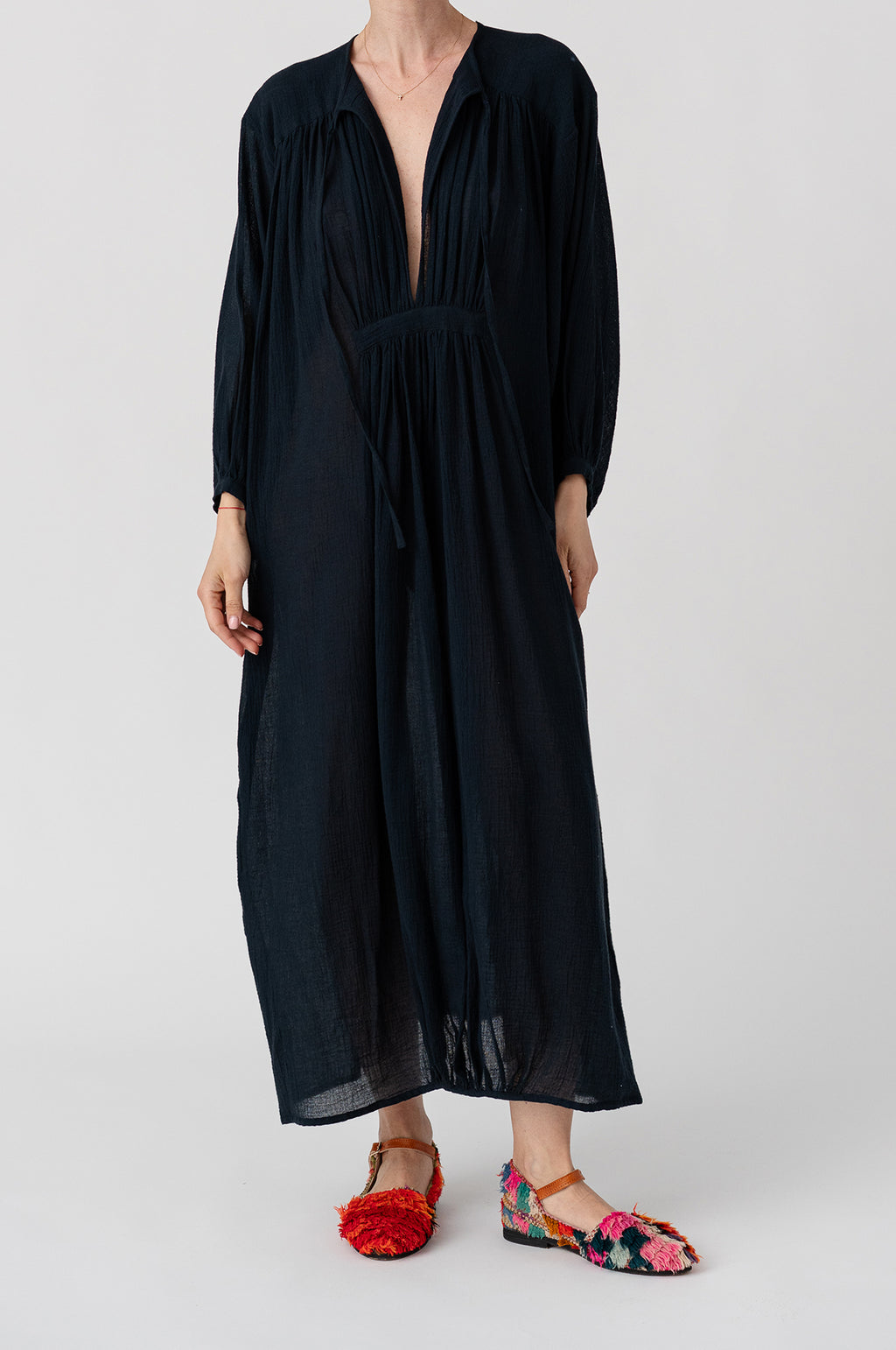 Hazy Nipple Dress Navy