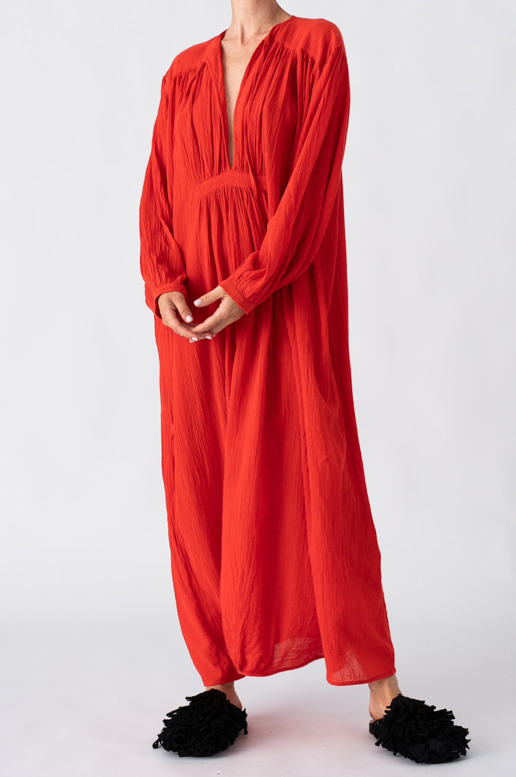 Hazy Nipple Dress Red