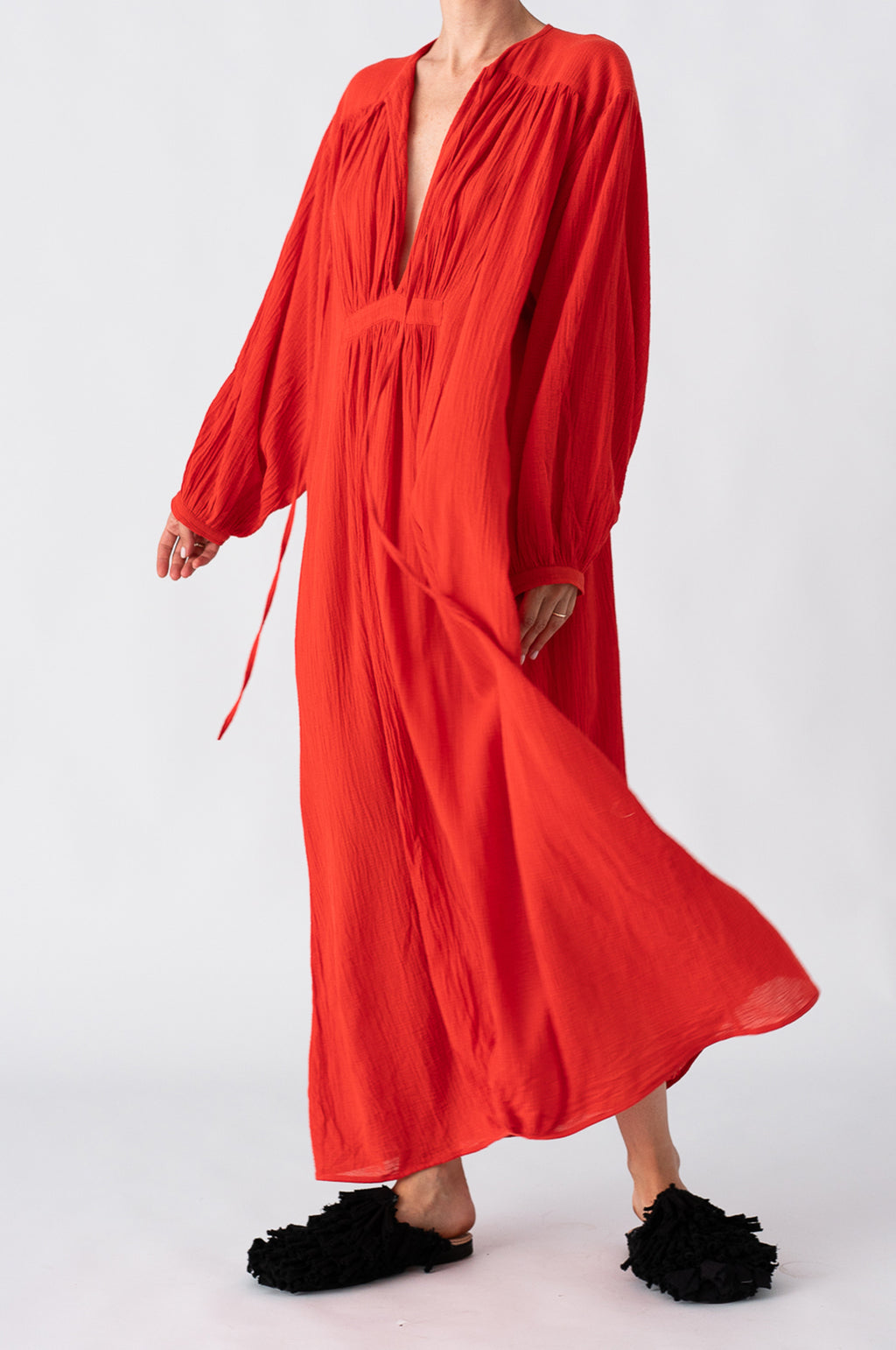 Hazy Nipple Dress Red