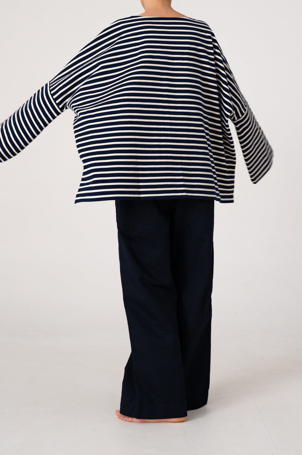 Oversized Mariniere Navy/Ecru