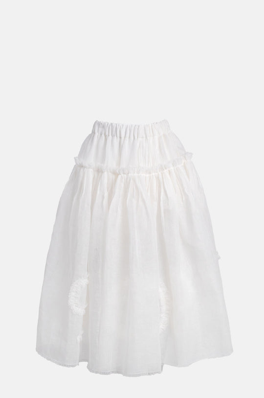Shell Skirt White