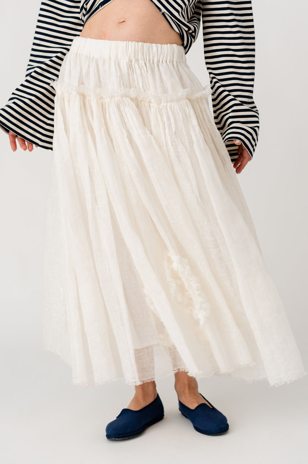 Shell Skirt White