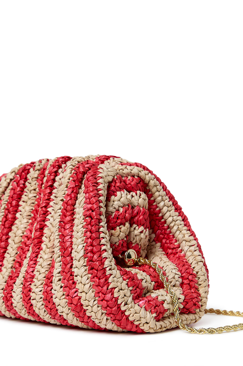 Bailey Crochet Clutch Red/Natural