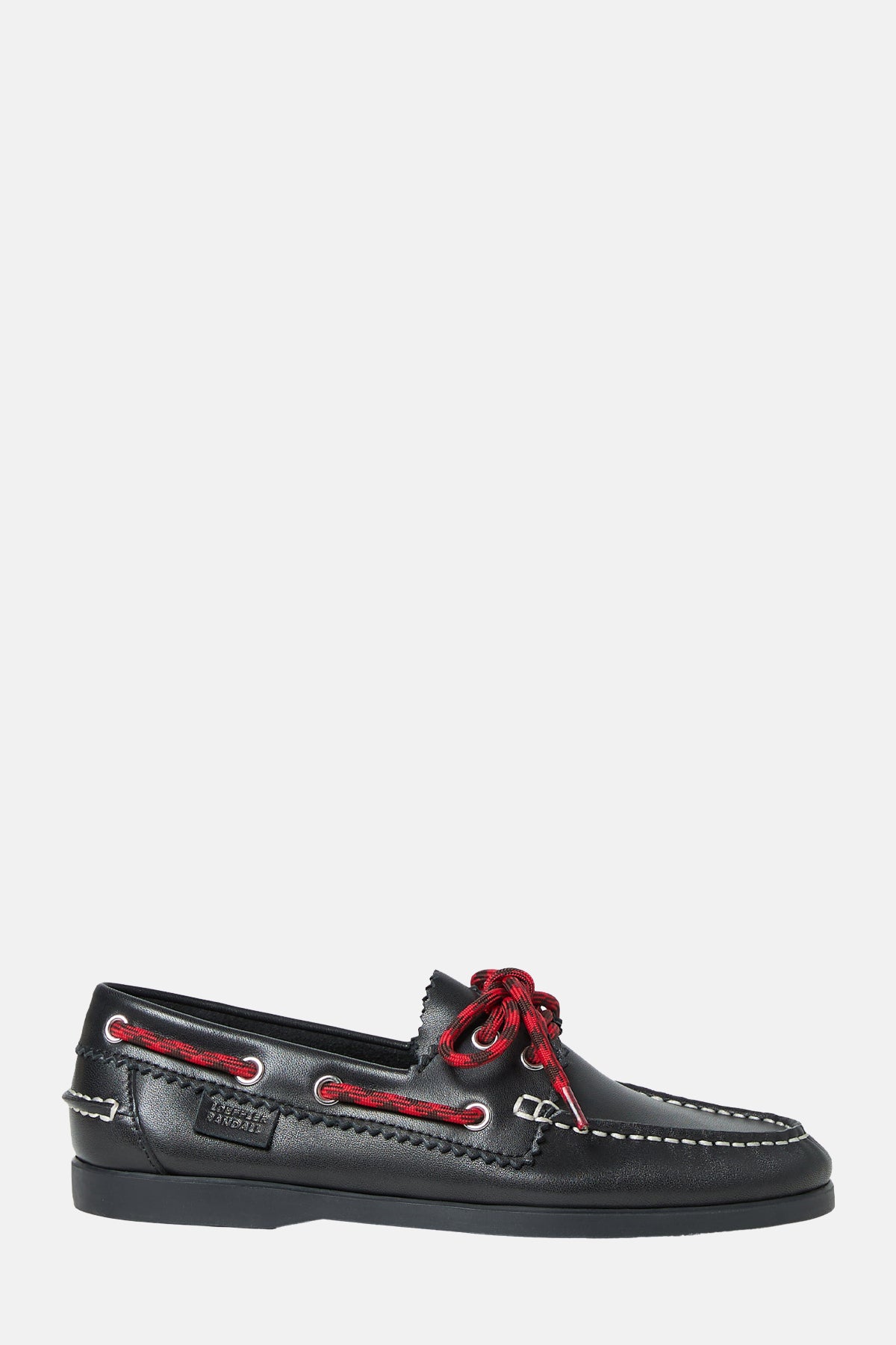 Loeffler Randall Franco Leather Boat Loafer Black.