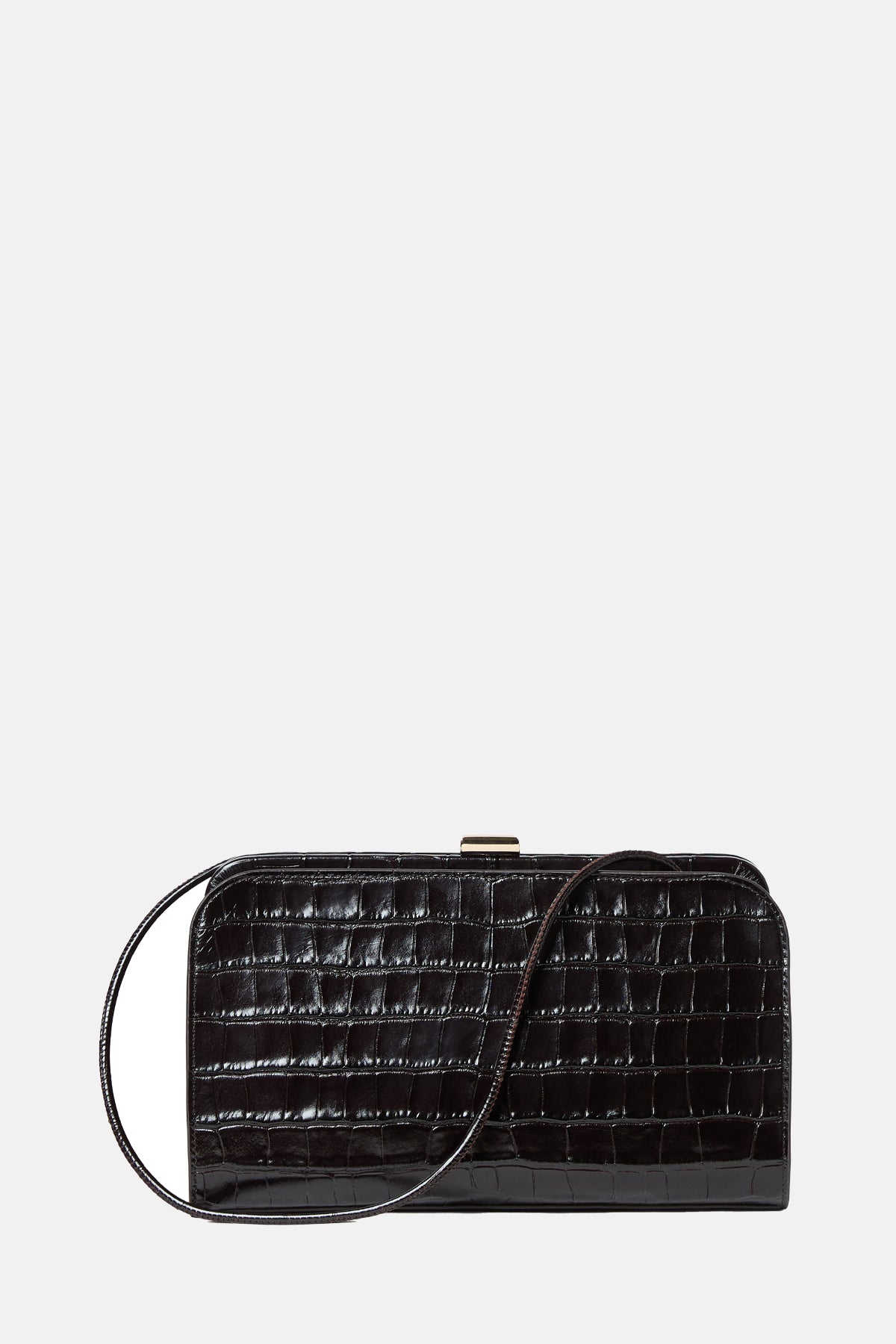 Loeffler Randall Zella Covered Frame Clutch Ebony.