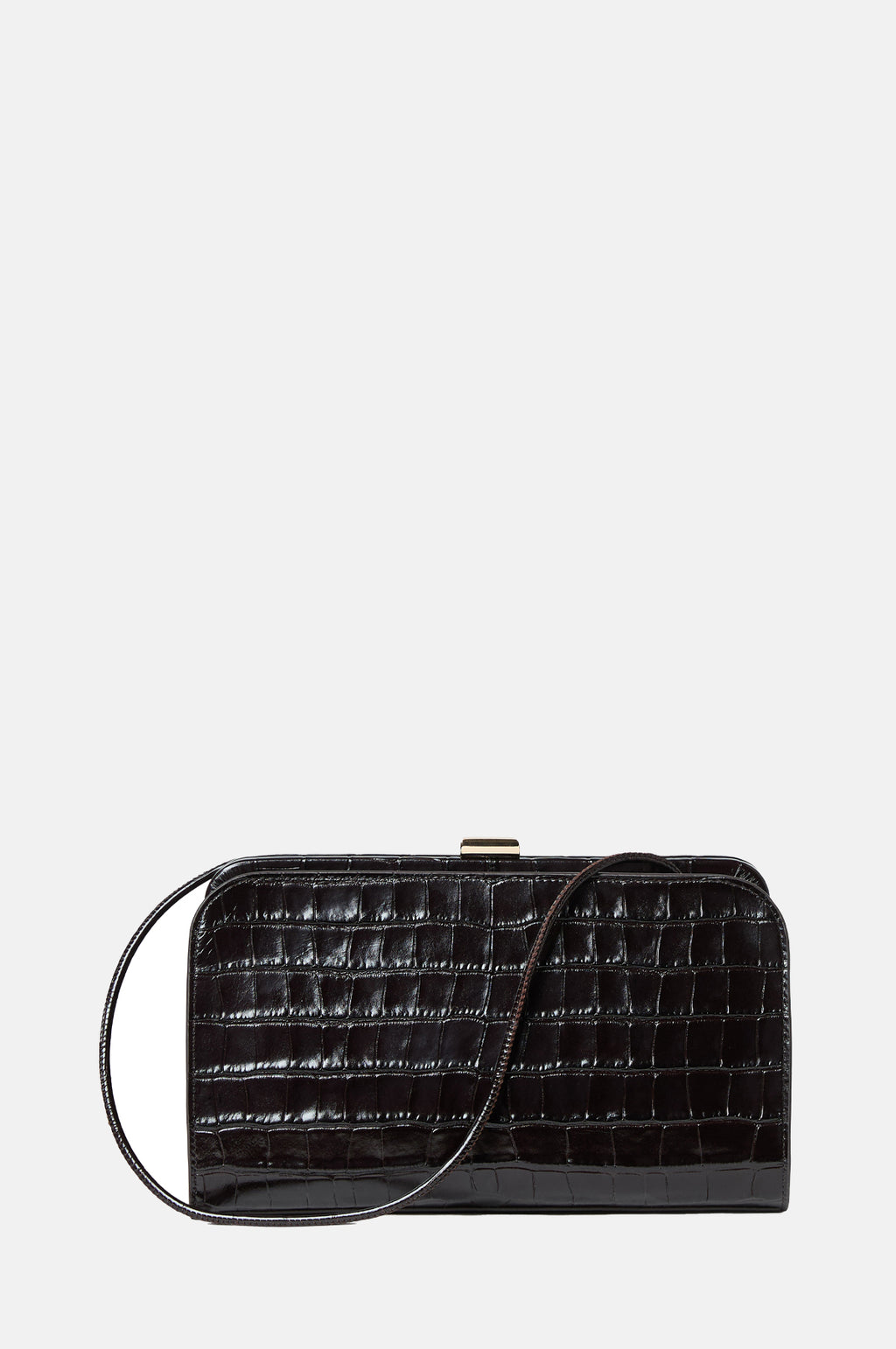 Loeffler Randall Zella Covered Frame Clutch Ebony.