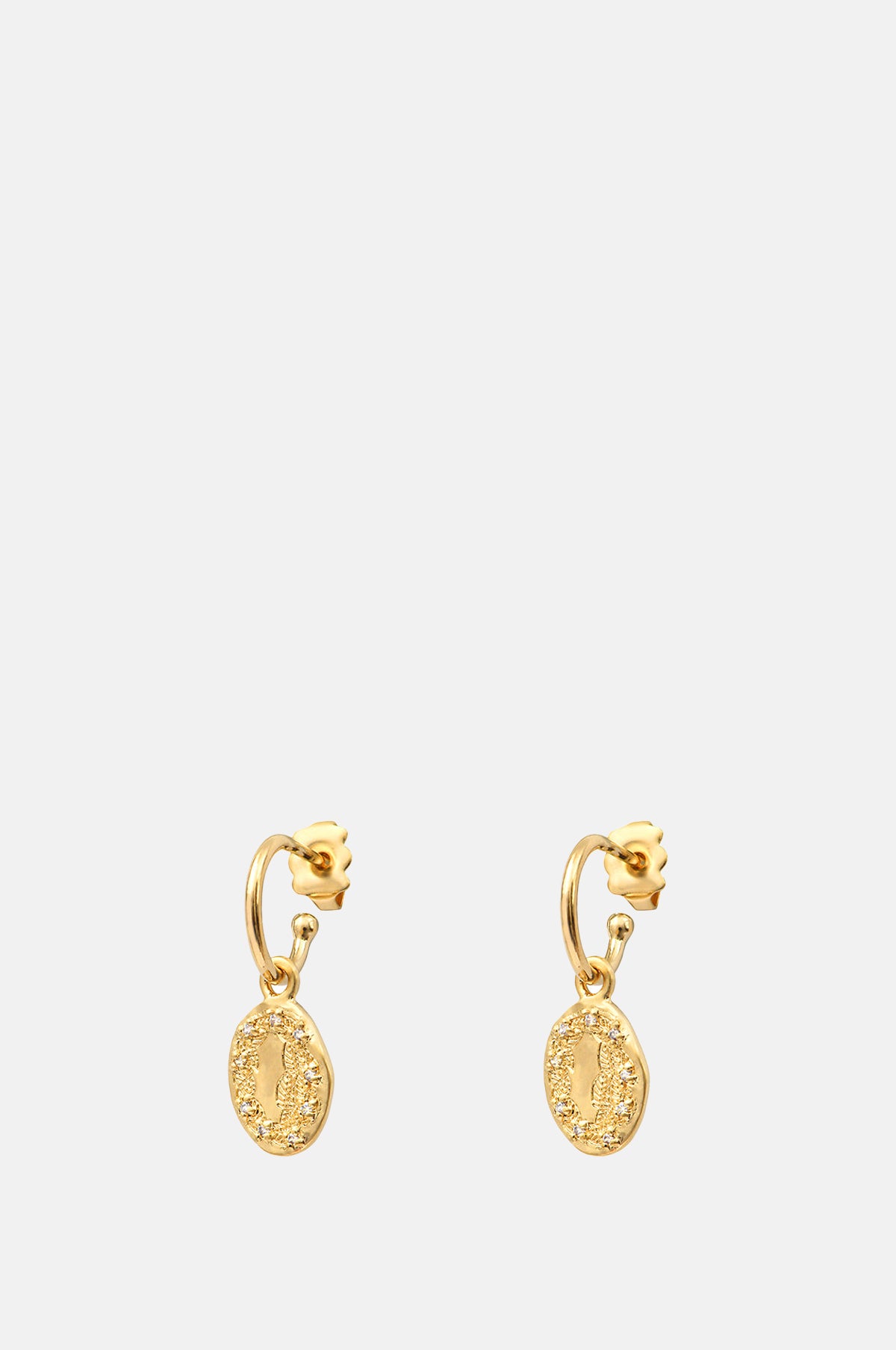 Louise Hendricks Adele Hoop Pendant Earrings.
