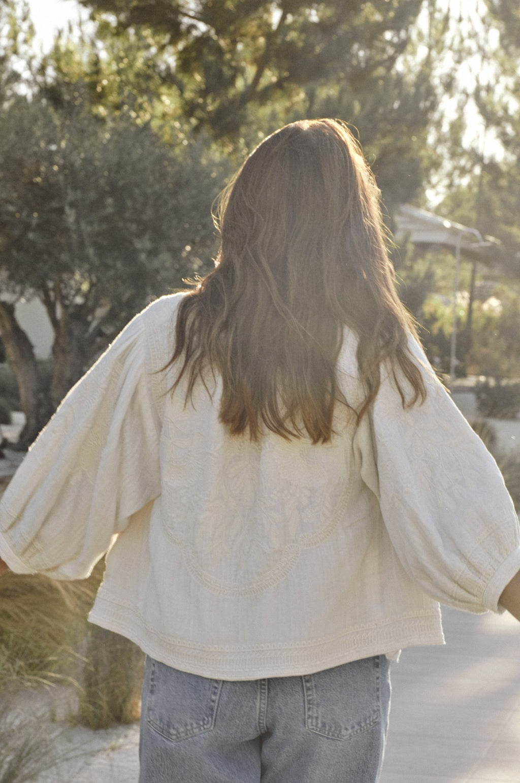 Averi Emb Jacket Ivory