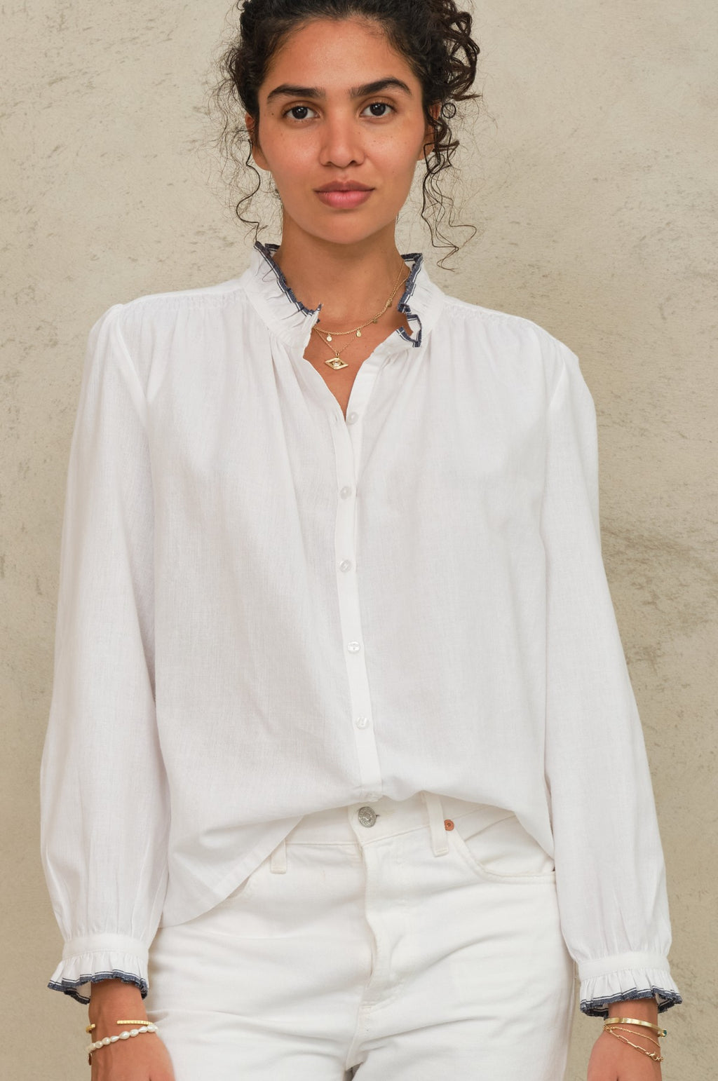 Chrissie L/S Top Ivory