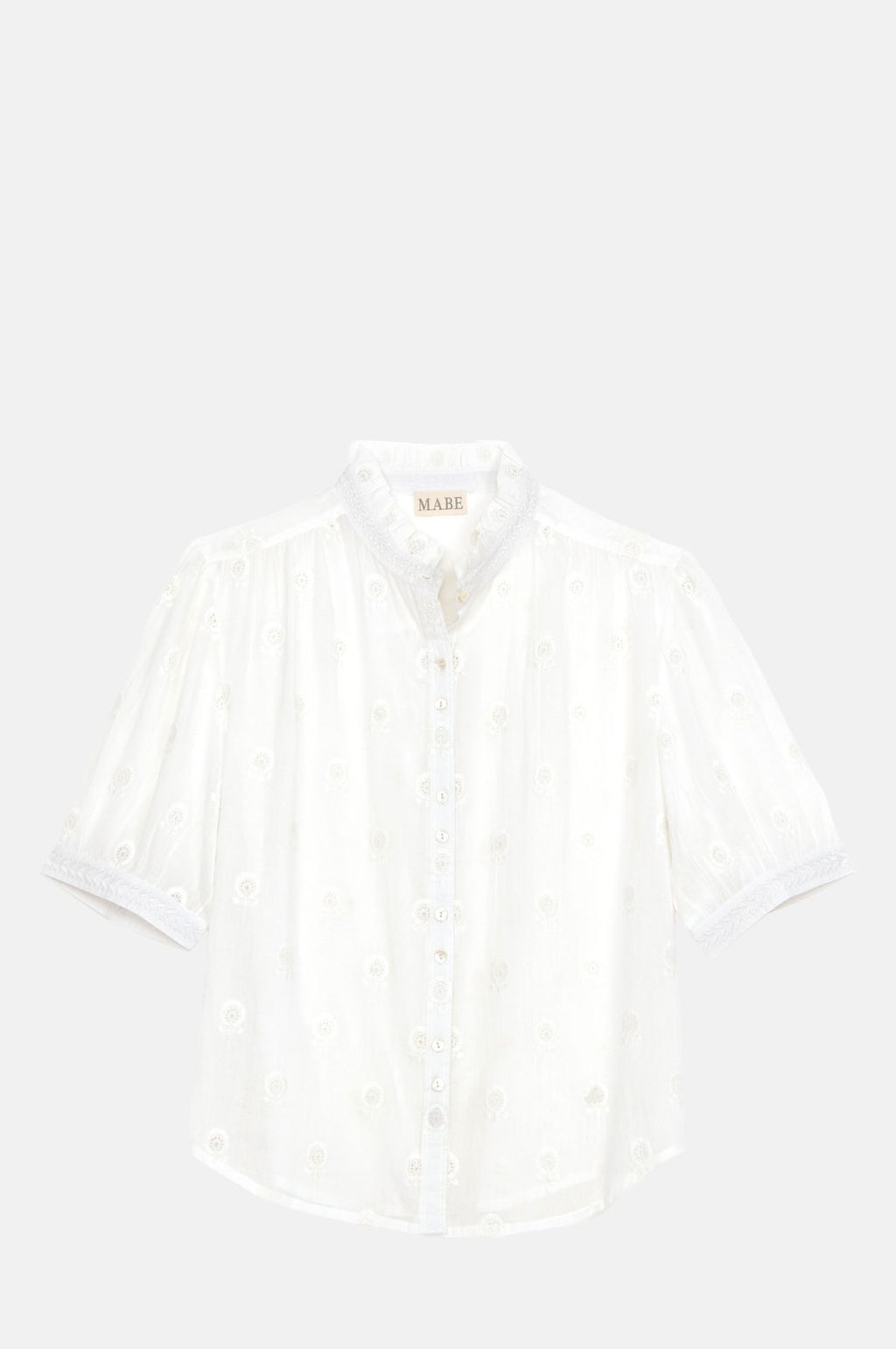 M.A.B.E Frani Emb Top White.