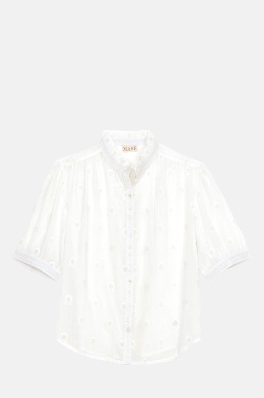 Frani Emb Top White