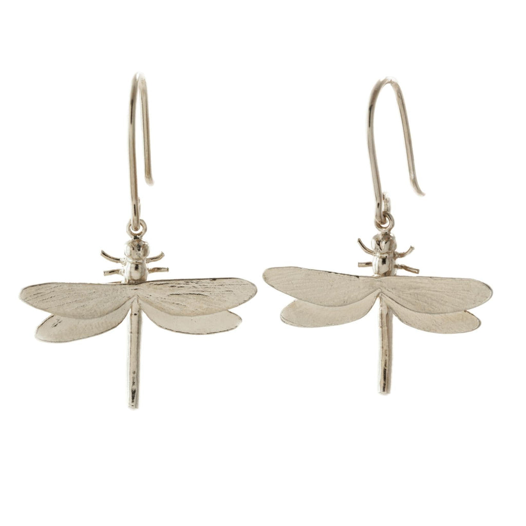 A.M. Dragonfly Hook Earrings Silver