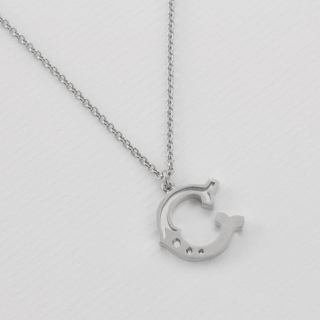 A.M. Just My Type Letter C Necklace Silver