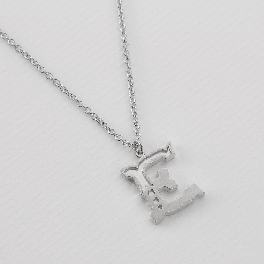 A.M. Just My Type Letter E Necklace Silver