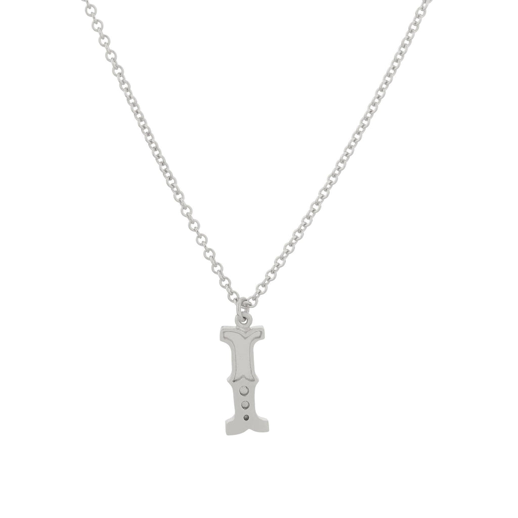 A.M. Just My Type Letter I Necklace Silver