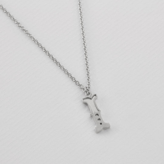 A.M. Just My Type Letter I Necklace Silver