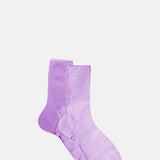 Maria La Rosa One Ribbed Laminated Socks Lilac.
