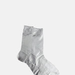 Maria La Rosa One Ribbed Laminated Socks Silver.