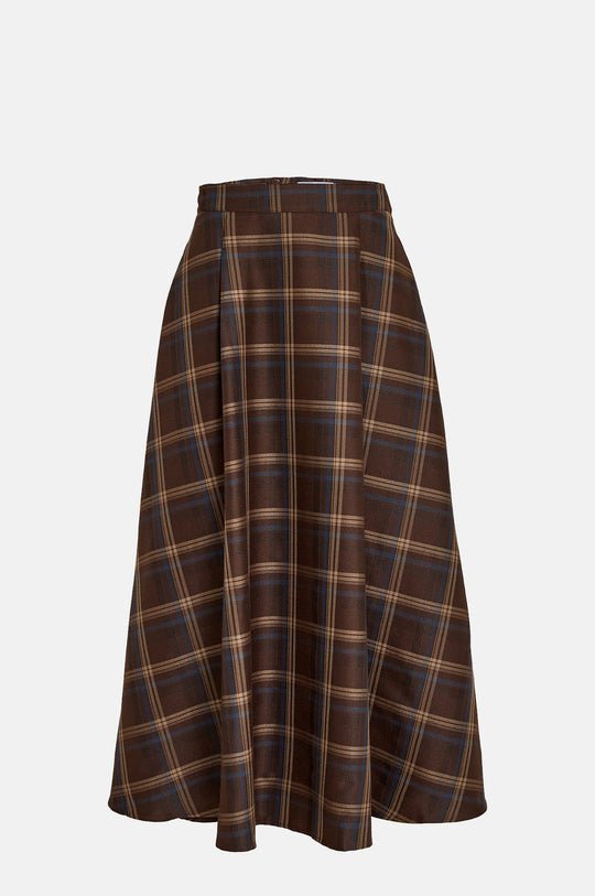 Christel Midi Skirt Tiramisu Checked