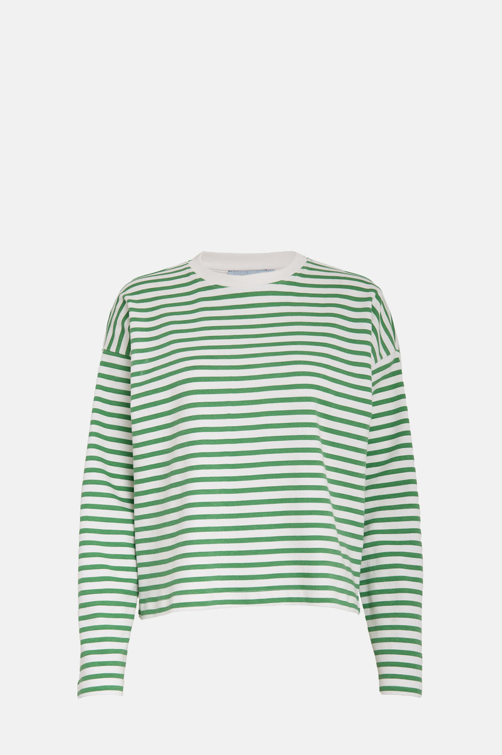 Minus Denisa Striped Long Sleeve T Shirt Greenbriar Stripe.