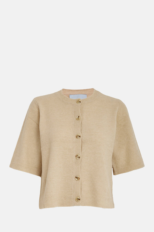 Janna Knit Cardigan Sand Gray Melange