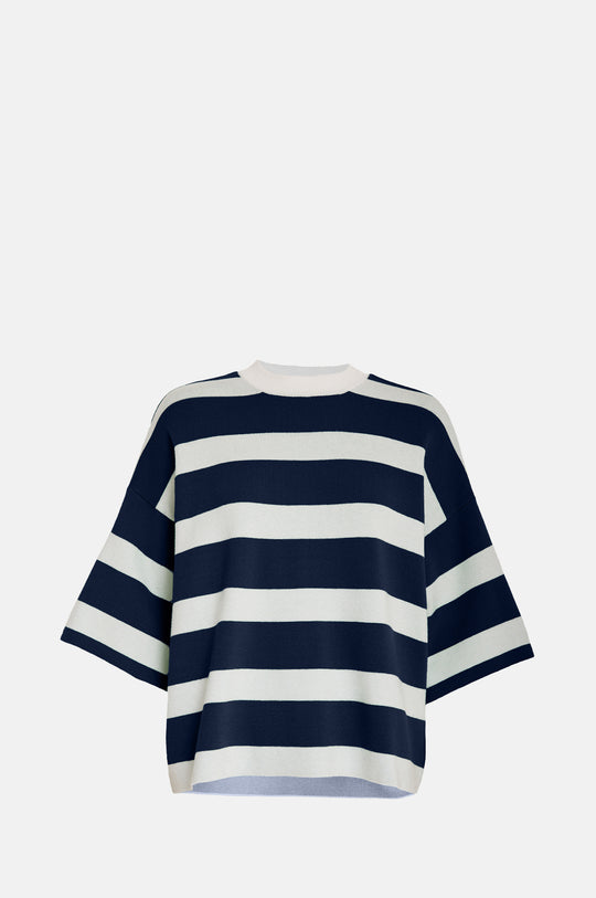 Lupi Knit T-Shirt Sky Captain Stripe