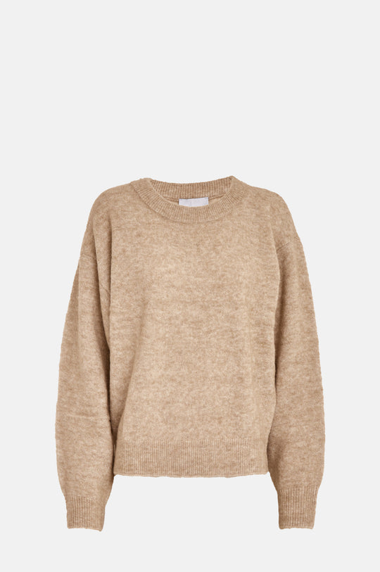 Marina Knit Pullover Sand Gray Melange