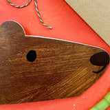 Brown Bear Shaped Greeting Card