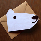 Polar Bear Shaped Greeting Card