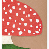 Red Mushroom Shaped Greeting Card