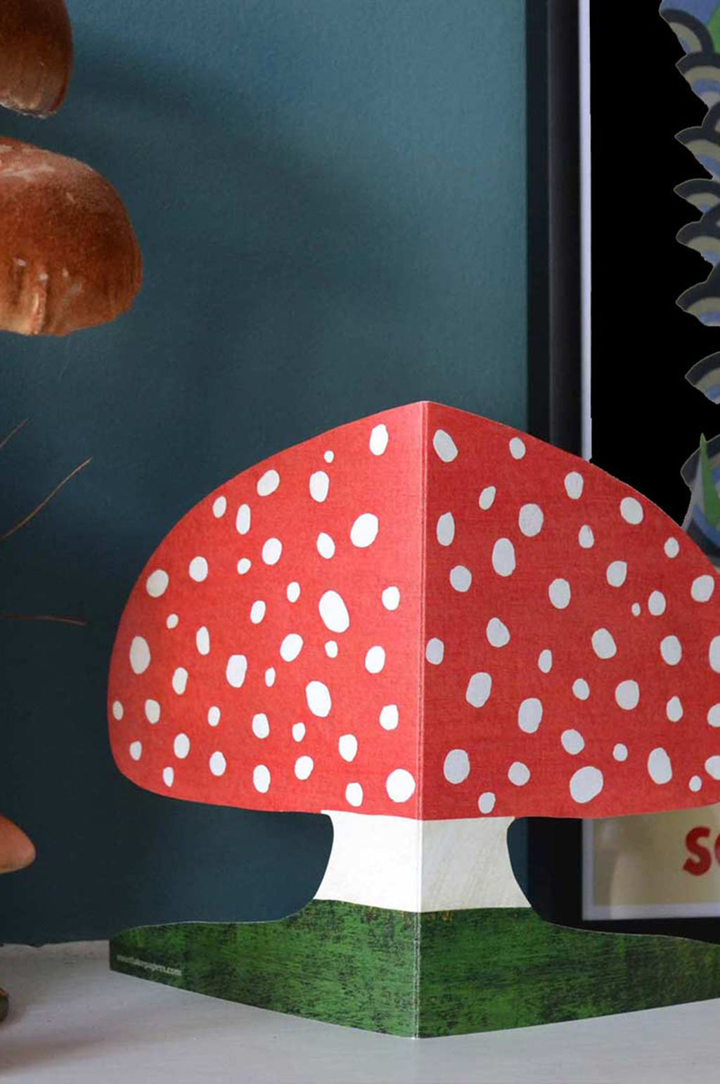 Red Mushroom Shaped Greeting Card