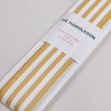 Mustard Cotton Stripe Ribbon 35mm x 5m