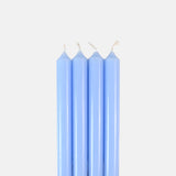 Box of 12 Dinner Candles Bleu Clair