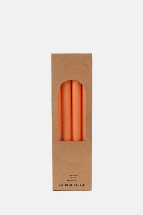 Box of 12 Dinner Candles Orange
